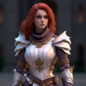 Queen Annora in Medium battle armor